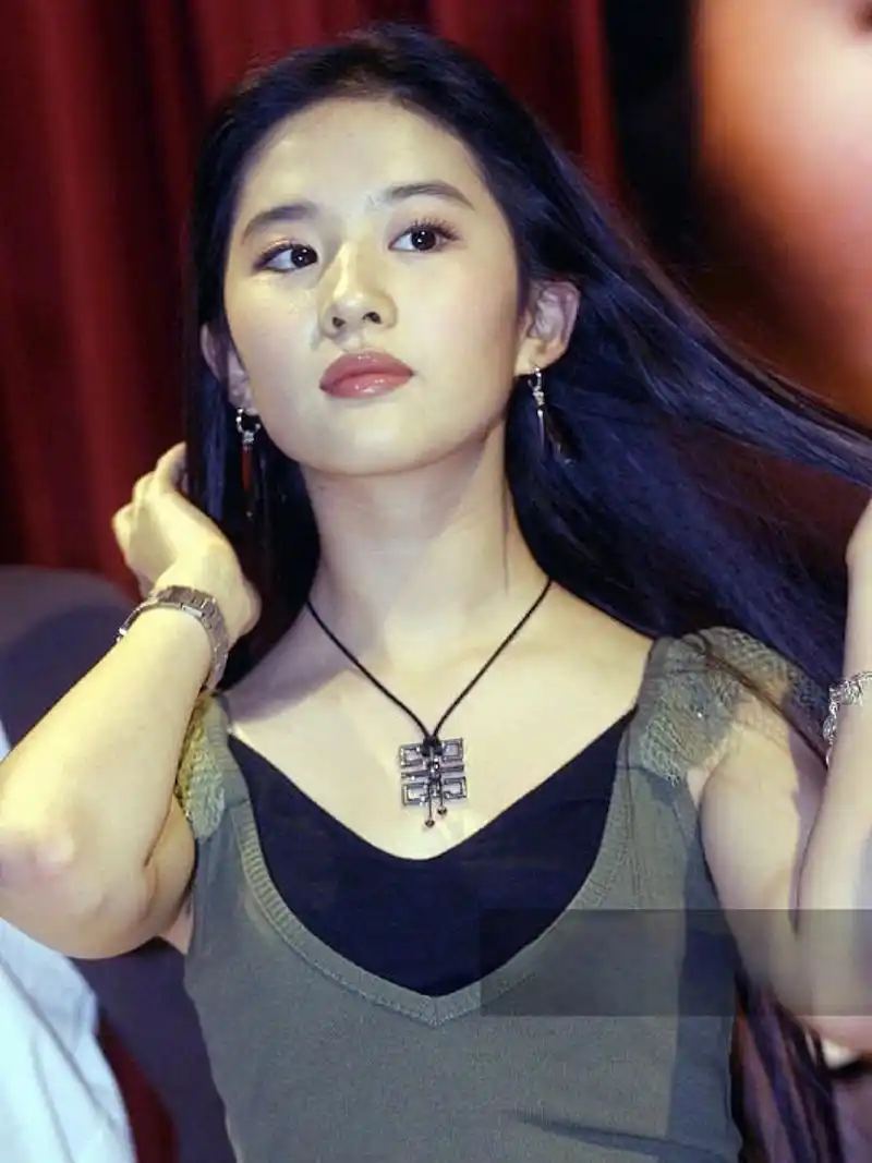 刘亦菲少女时期,小脸胖嘟嘟,非常可爱.