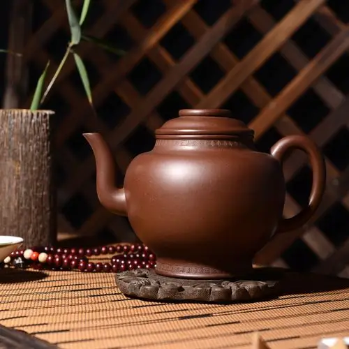 宜兴原矿紫砂壶 全手工 珍藏二厂紫泥宫灯壶 收藏正品