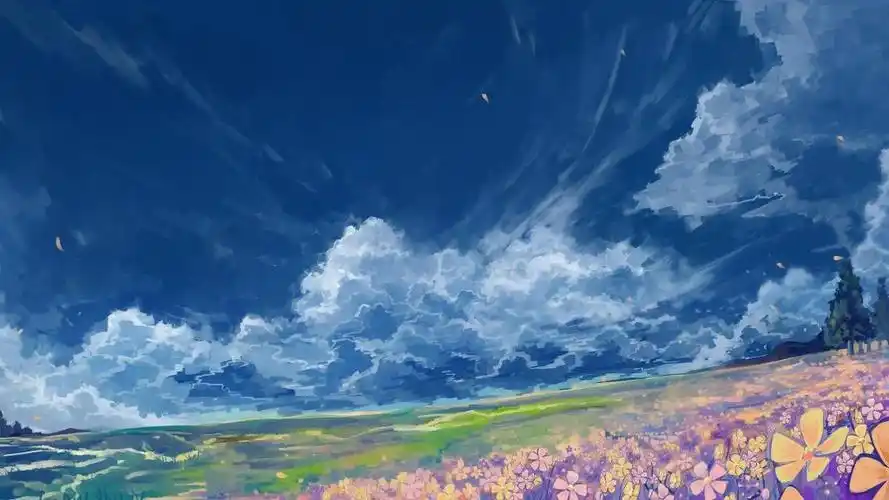 日系高清动漫风景手绘插画,高清壁纸,风景图片-回车桌面