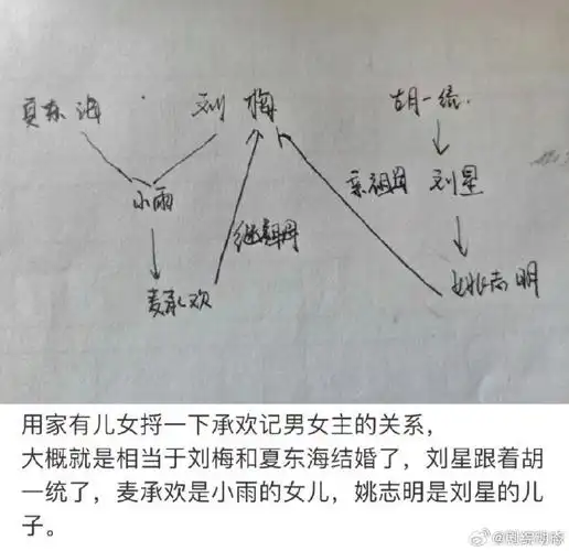 按家有儿女的关系来解释夏承欢和姚志明的关系,简直一目了然!