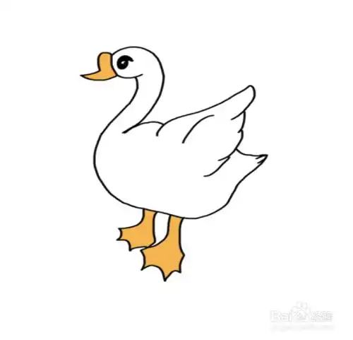 大白鹅的简笔画怎么画