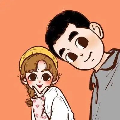 q版情侣头像一左一右超萌卡通人物情侣头像一对两张