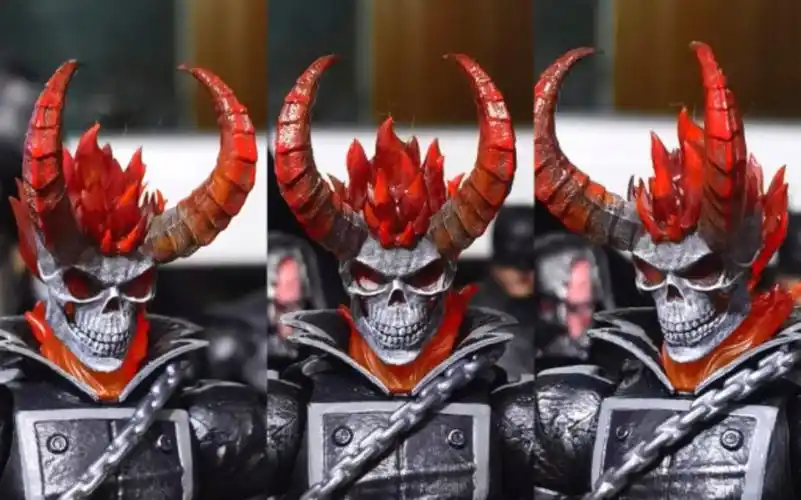 marvel legends恶灵骑士地狱之王头雕白模上色