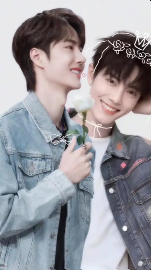 王一博肖战#帅气,阳光大男孩