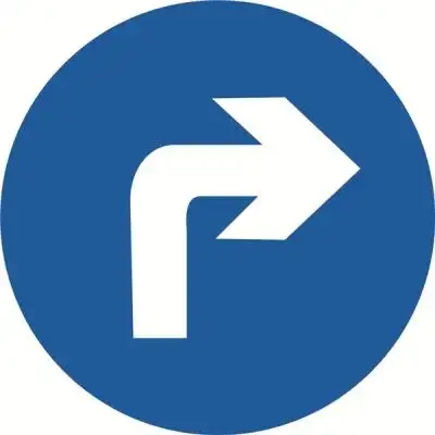 安赛瑞 safeware 11044 交通安全标识(向右转弯)1.