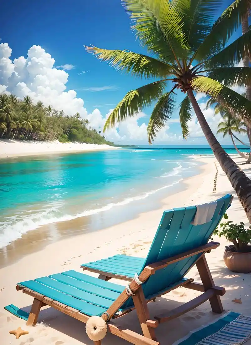 阳光  海与沙  闲与梦  治愈.【免费高清原创原图】抖音搜 - 抖音