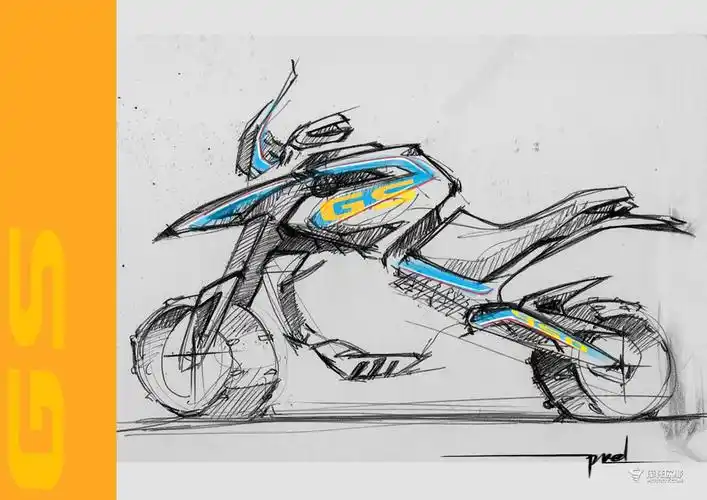 超帅气的摩托车手绘效果图(上)