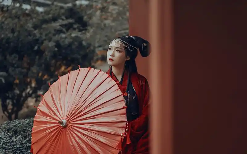 红衣古装美女性感高清桌面壁纸 - tt98图片网