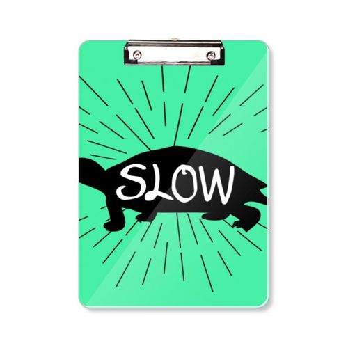 黑色乌龟动物剪影自然平头文件夹书写垫板考试a4板夹纸夹子