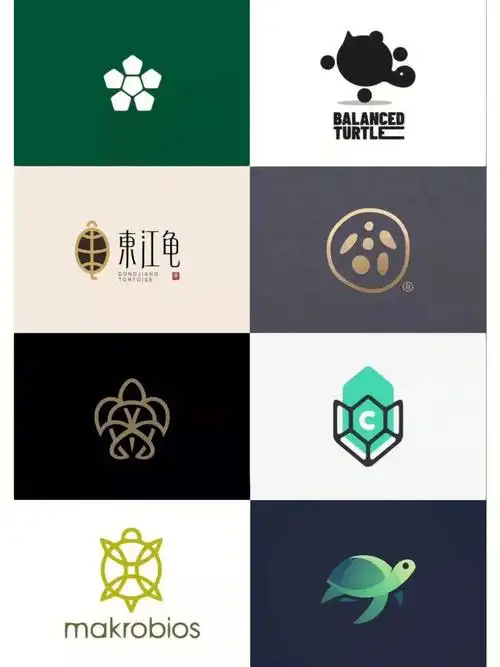一组以乌龟为元素的灵感logo设计欣赏