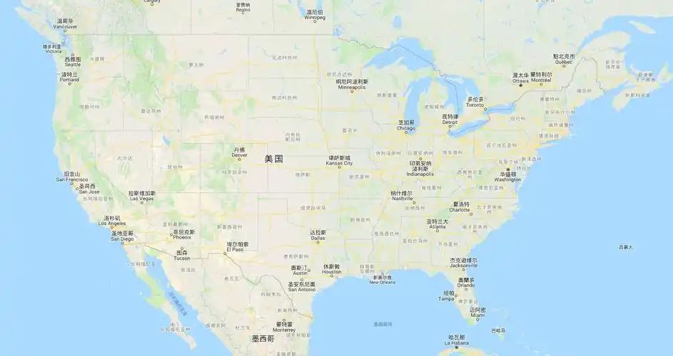 2023年美国地图中文版!美国各大洲地图预览【途风旅游资讯】
