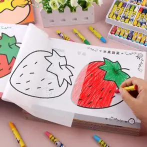 蒙纸临摹画画本儿童涂色绘本36岁宝宝入门益智涂鸦简笔画图画册