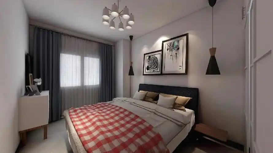 简洁大方卧室卧室现代简约89m05三居设计图片赏析--土巴兔装修效果