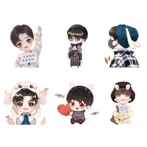 车贴肖战可爱创意油箱小飞侠战字logo贴纸笔记本汽车装饰贴