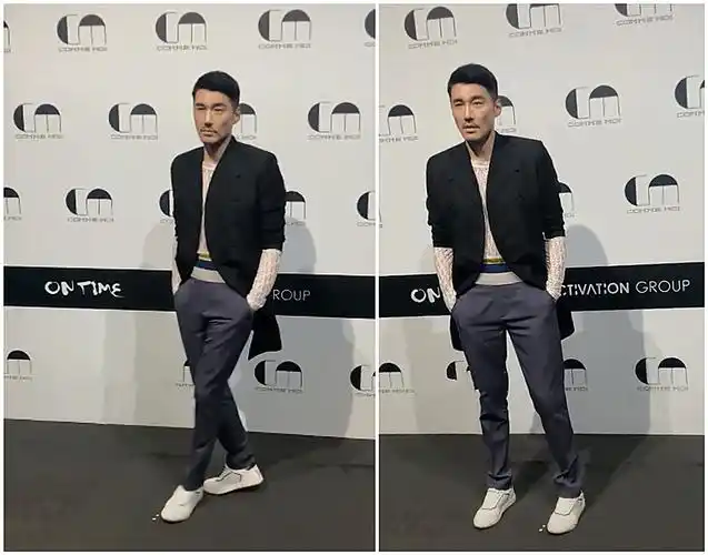 哪有什么不老男神胡兵出席活动近距离被拍你看他像只有50岁