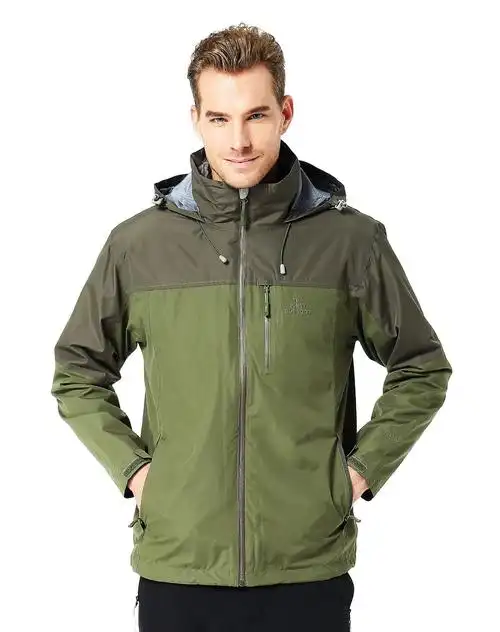 第四代防水透气 男士三合一冲锋衣铁锈红/浅咖啡