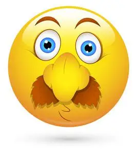 笑脸矢量图搞笑的假脸照片