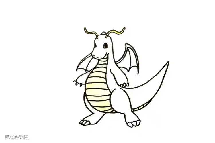 神奇宝贝快龙简笔画