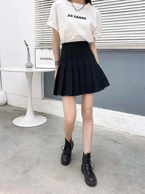 (加长 安全裤 拉链 纽扣)百褶裙jk制服裙子半身裙春夏季短裙秋冬 - 17