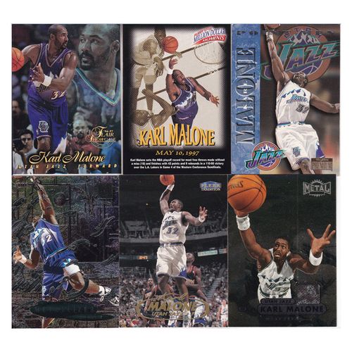 球星卡 卡尔马龙 折射 fleer 1997 爵士队