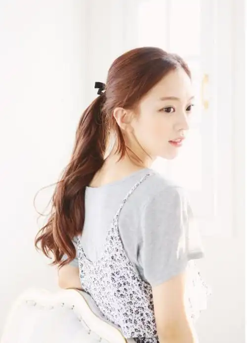 马尾, 发型, 学生, 高度