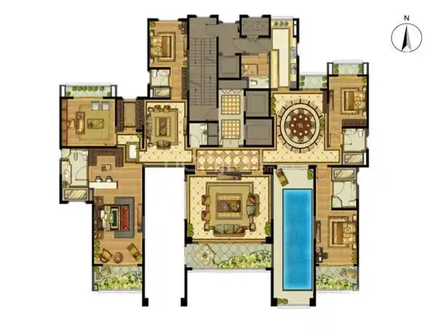 挑高6米空中泳池豪装大平层颠覆想象的极致体验