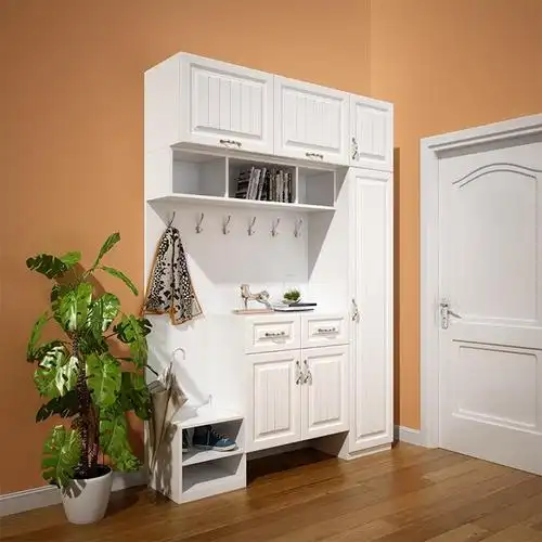 传统的鞋柜别再用了,时下流行多功能鞋柜,美观实用还节省空间