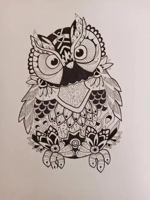 黑白装饰画手绘临摹【17】