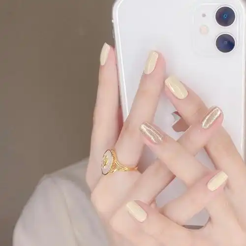 美甲纯色成品网红新款晶石新娘可拆卸穿戴甲片美甲工具