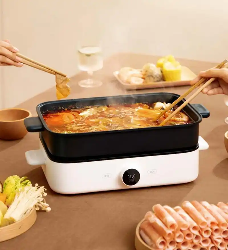 众筹价699元小米推出米家智能ih多功能料理锅支持煎烤蒸煮焖炒可ota