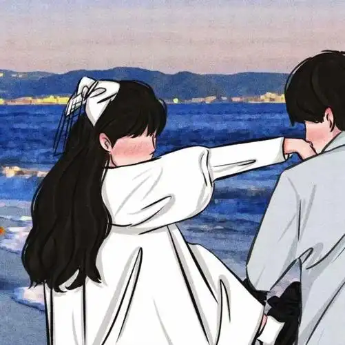 情侣头像不明显动漫_小红书