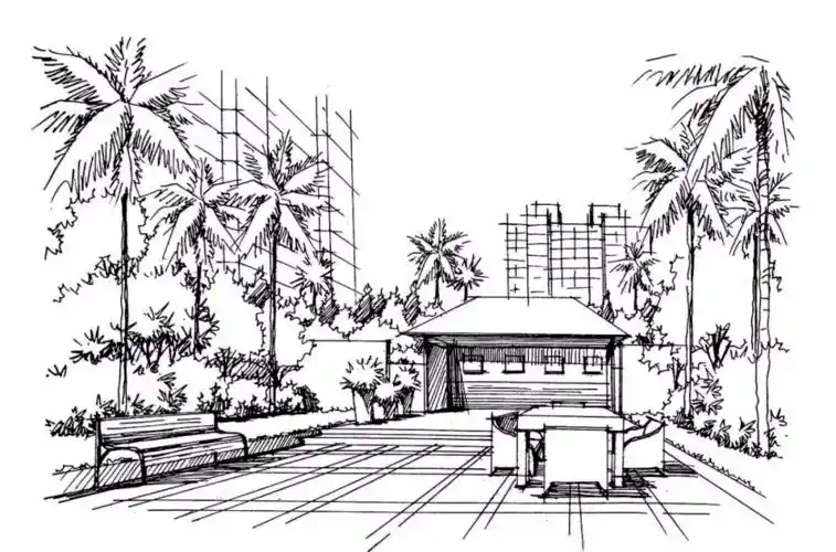 景观手绘线稿素材参考