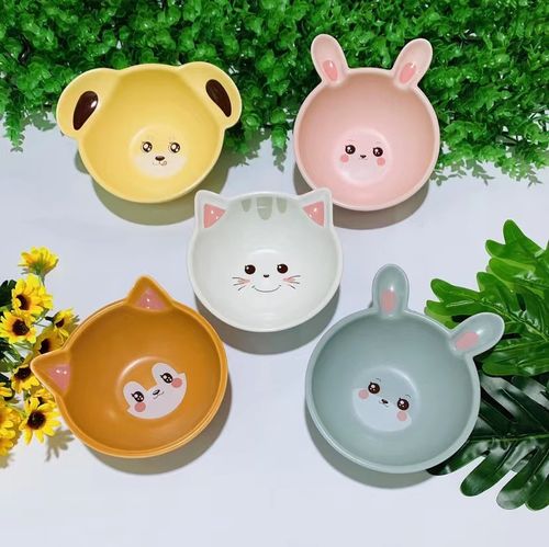 卡通可爱陶瓷饭碗 沙拉碗 创意立体动物儿童餐具 宝宝辅食米饭碗