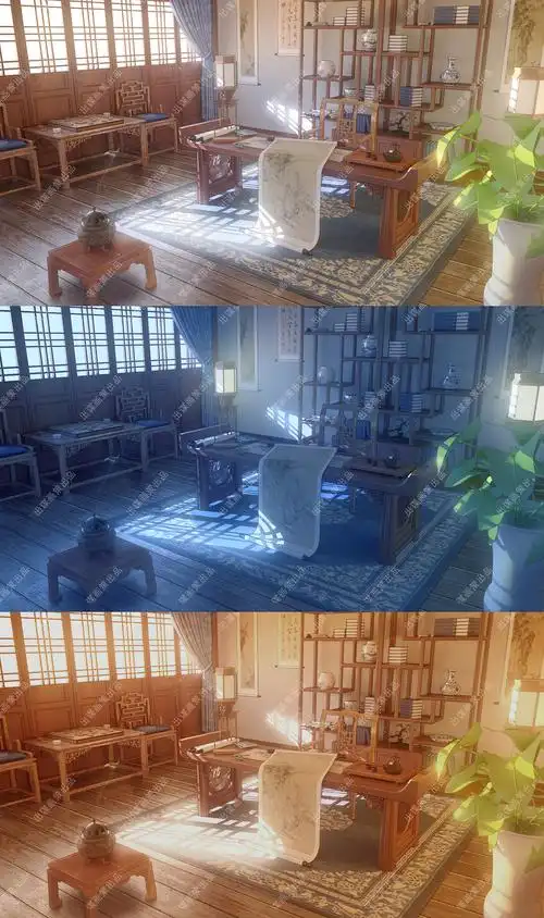 古风书房场景|插画|游戏原画|出谋画策 - 原创作品 - 站酷 (zcool)