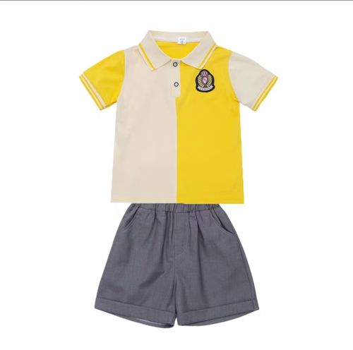 卡傲臻女装小学生校服套装夏季定制春秋黄色运动会班服幼儿园园服表演