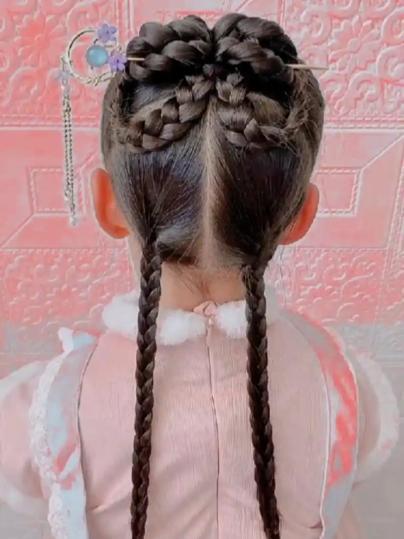 儿童简单汉服发型 炒鸡简单的汉服发型,保证你一看就会,快给小公主们