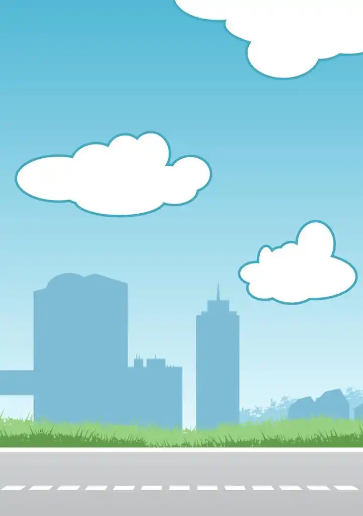 柏油的马路和背景中的房子.