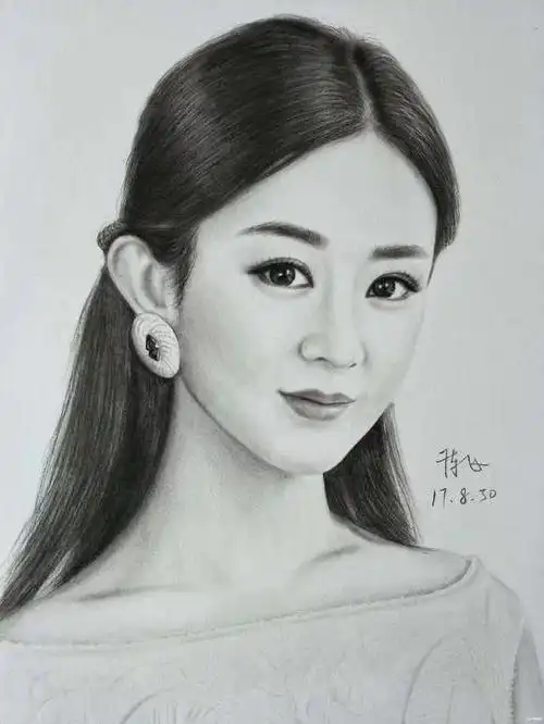 给6位素描女星打分baby98分关晓彤79分迪丽热巴多少分