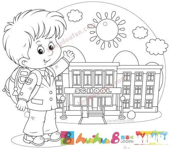 我和我的学校小学生简笔画大全学校生活的简笔画校园简笔画图片大全