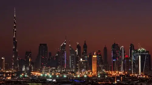壁纸迪拜,阿拉伯联合酋长国,夜间高清:宽屏:高清晰度:全屏