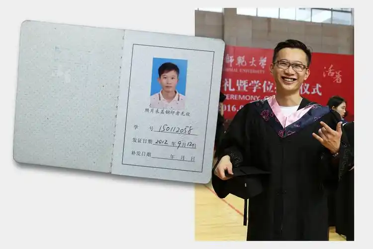 毕业生对比入学证件照 改变的不止容貌