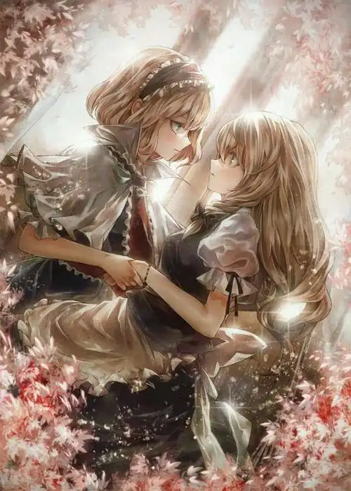 动漫女生头像～一对哦～我们是百合