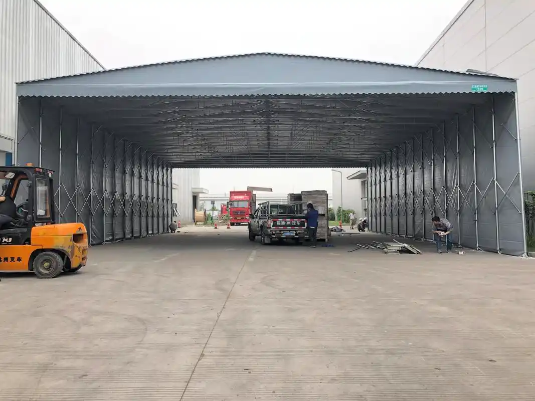 推拉户外电动伸缩雨棚