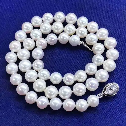 海之沙珍珠 18k金海水珍珠耳钉日本akoya海南珍珠强粉光小灯泡珠