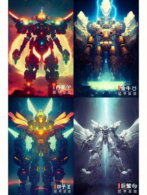 酷炫机甲十二星座白羊金牛双子巨蟹