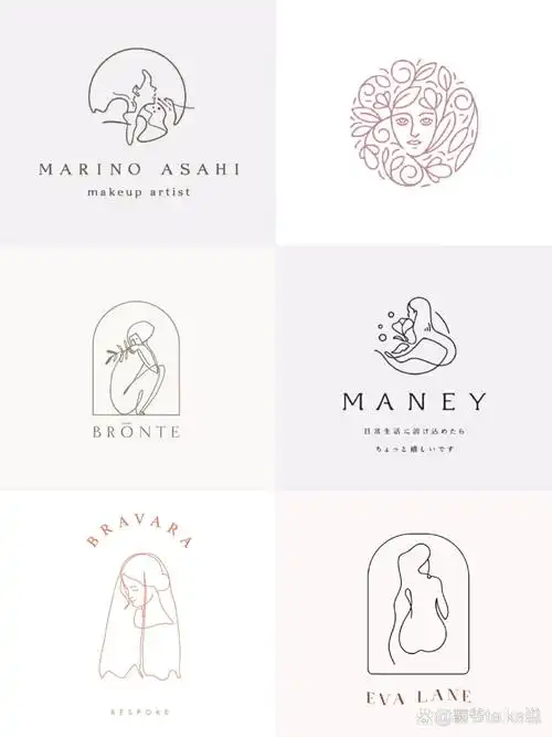 logo设计✏️∣优雅风格女性线条元素logo