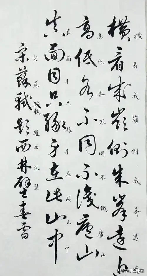 最美草书书法作品欣赏题西林壁