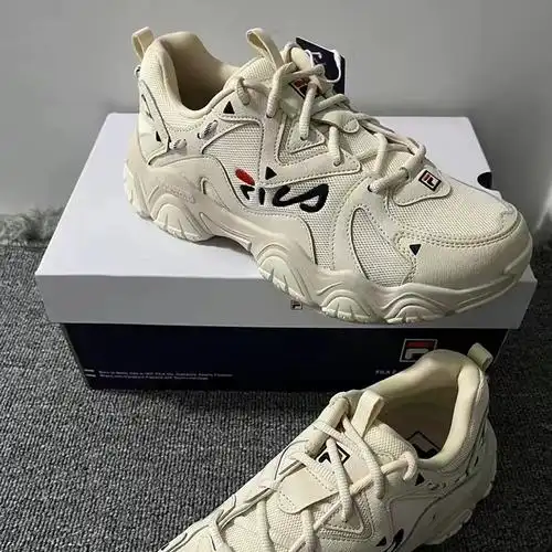 f12w4代复古运动时尚m232127厚底休闲男女鞋fila斐乐情侣猫爪鞋