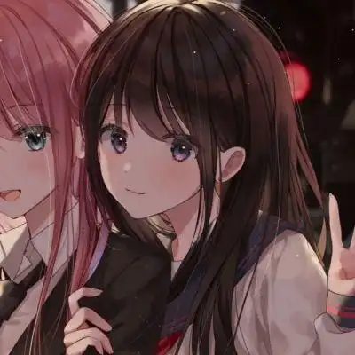 姐妹动漫头像双人,你说你要我的记忆动漫姐妹头像一左一右_友情深厚的