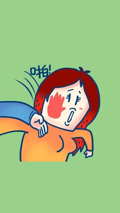 可爱卡通创意打脸手机搞笑壁纸